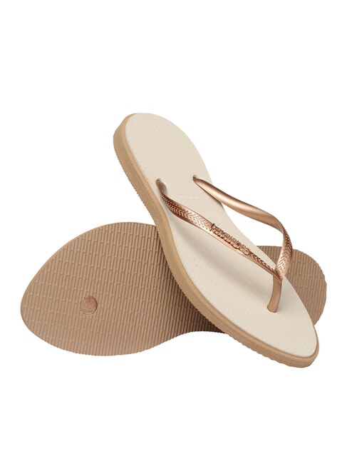 SLIM POINT Chanclas oro rosa/beige - Zapatos Mujer