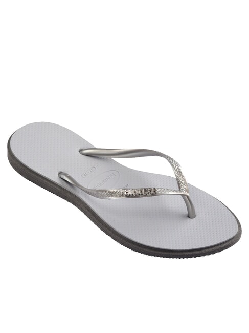 SLIM POINT Chanclas acero / gris - Zapatos Mujer