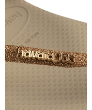 HAVAIANAS SLIM GLITTER II Chanclas arena/dorado claro met&aacute;lico - Zapatos Mujer - 4