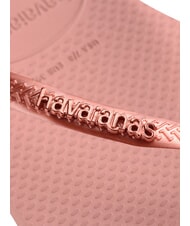HAVAIANAS SLIM LOGO Chancletas rosa azafrán/rubor dorado - Zapatos Mujer - 4