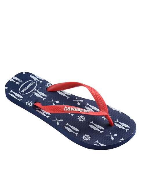 Chanclas TOP NAUTICAL azul marino/rojo rubí - Zapatos Hombre