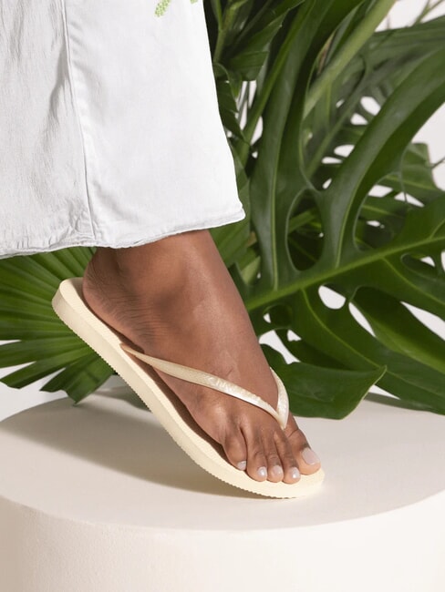 Chanclas SLIM crema de mantequilla - Zapatos Mujer