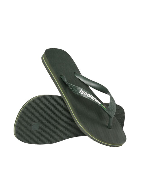 BRASIL LOGO Chanclas para hombre aceitunas verdes/aceitunas verdes - Zapatos unisex