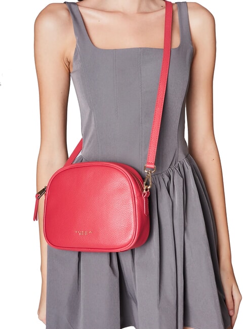 MOONY BAGS Bolso bandolera pequeño de piel CORAL - Bolsos Mujer