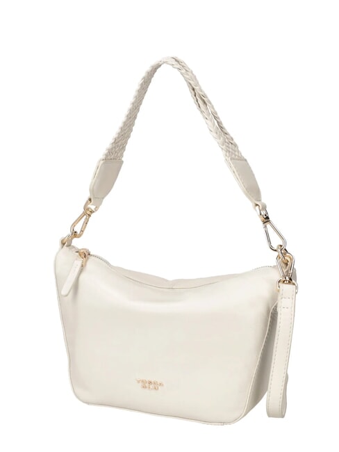 BEATRICE Bolso de piel con asa trenzada blanco marfil - Bolsos Mujer