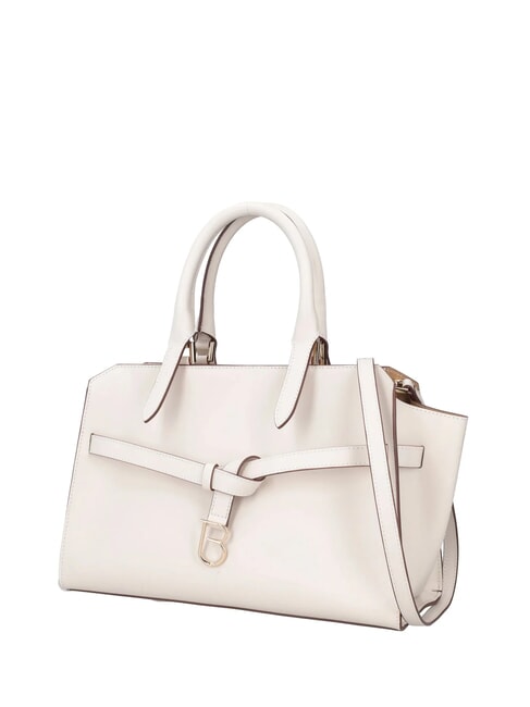 AMELIA Bolso de piel con charm blanco marfil - Bolsos Mujer