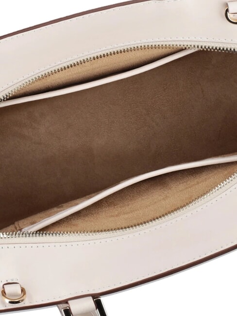 AMELIA Bolso de piel con charm blanco marfil - Bolsos Mujer