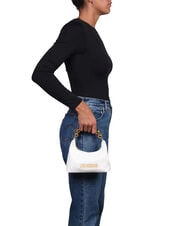 LOVE MOSCHINO CHAIN Mini bolso de mano, con bandolera blanco - Bolsos Mujer - 4