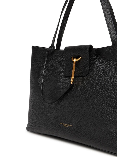 MARISOL Bolsa de compras de cuero negro - Bolsos Mujer