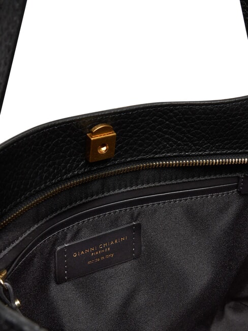 MARISOL Bolsa de compras de cuero negro - Bolsos Mujer