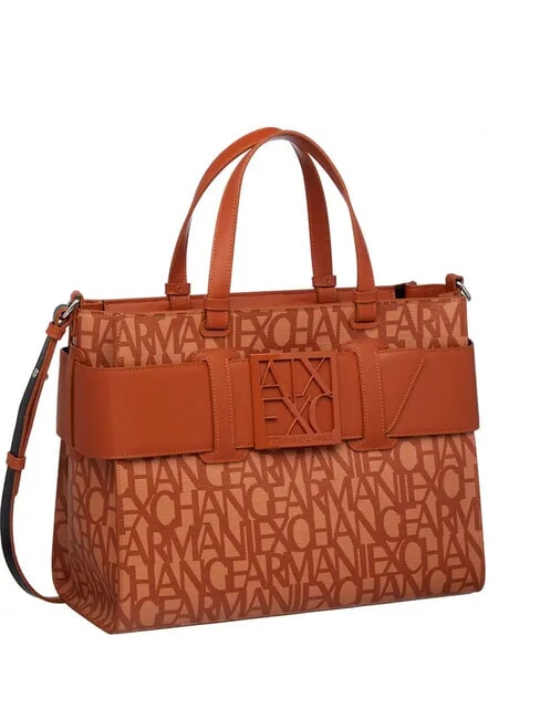 LOGO ALL OVER Bolso de mano con bandolera leva. rosas/coche. cafetería - Bolsos Mujer