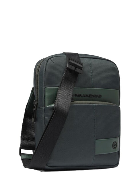 WOLLEM Bolso iPad mini de tela y piel VERDE - Bandoleras Hombre