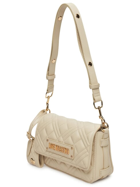 QUILTED S Mini bolso de hombro Marfil - Bolsos Mujer