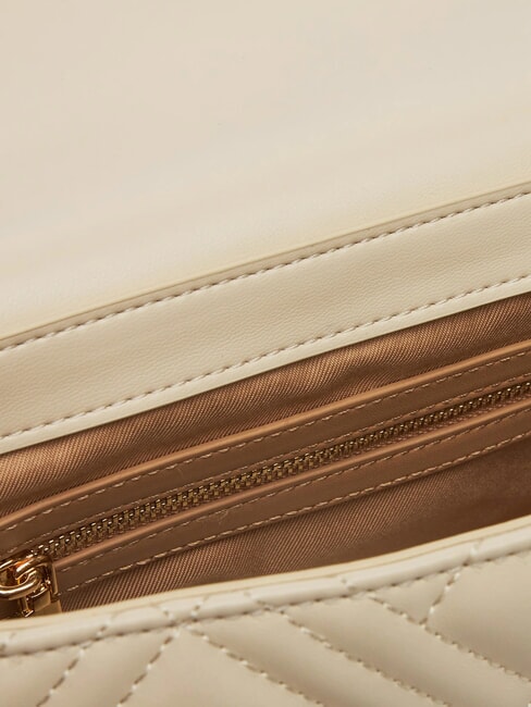 QUILTED S Mini bolso de hombro Marfil - Bolsos Mujer