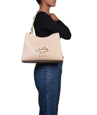 LOVE MOSCHINO CURSIVE L Bolso de hombro beige - Bolsos Mujer - 4