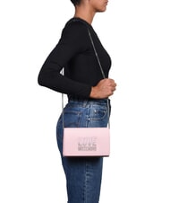 LOVE MOSCHINO CHAIN Lettering Bolso de hombro polvos - Bolsos Mujer - 4