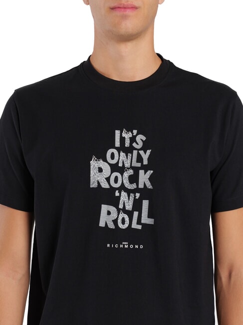 SPARTACO Camiseta de algodón con estampado negro - camiseta