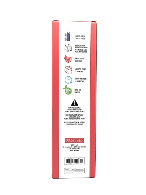 TECH LINE Botella de agua termal 500ml Gris - Botellas térmicas