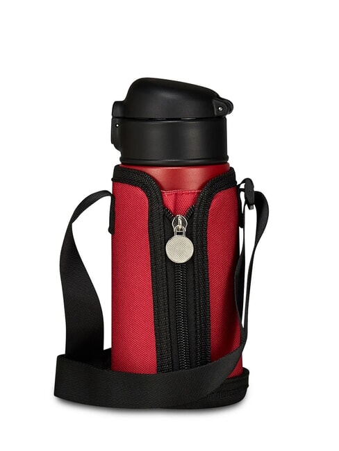 AS ROMA Botella de agua termal de 460 ml con portabotellas negro - Botellas térmicas