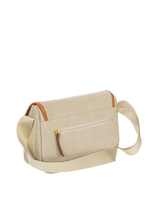 SORRENTO S Bolso pequeño de lona con solapa BEIGE - Bolsos Mujer