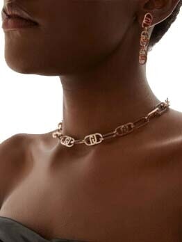 BICOLOR CHAIN Collar oro - Collares