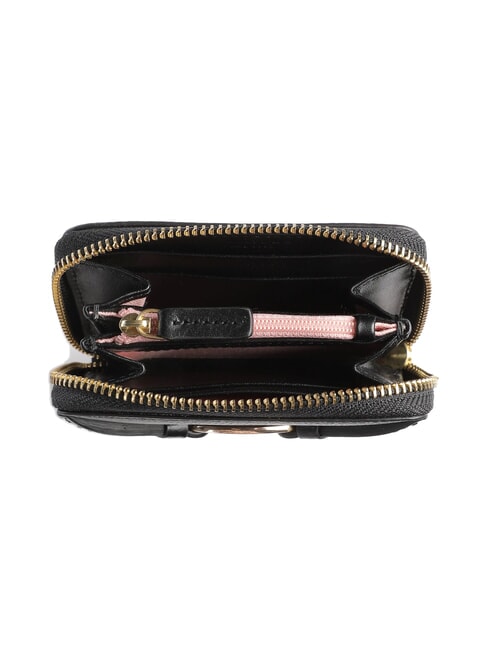 AMELIA Mini cartera de cuero con cremallera Oro negro - Carteras Mujer