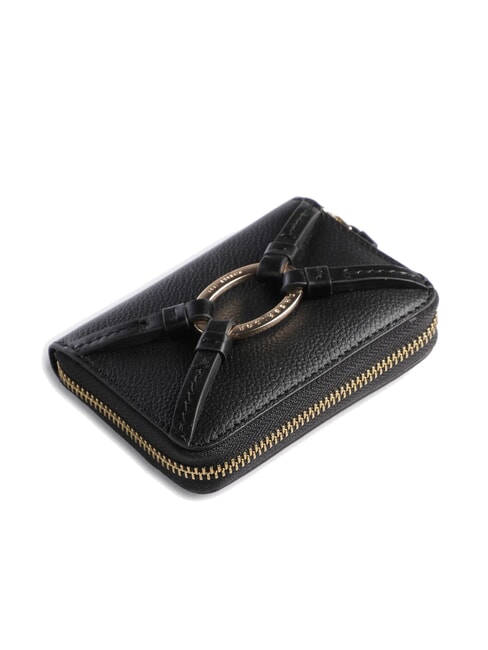 AMELIA Mini cartera de cuero con cremallera Oro negro - Carteras Mujer