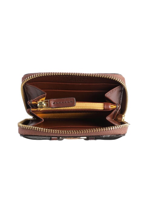 AMELIA Mini cartera de cuero con cremallera BROWN - Carteras Mujer