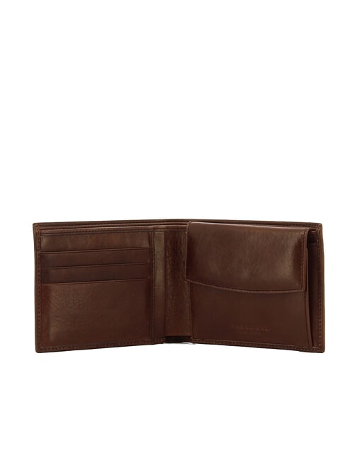 KALLIO Cartera de piel con monedero Marr&oacute;n / Rutenio - Carteras Hombre