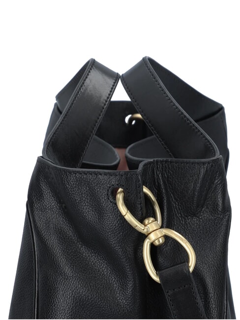 ELISABETTA Bolso de piel con bandolera Oro negro - Bolsos Mujer