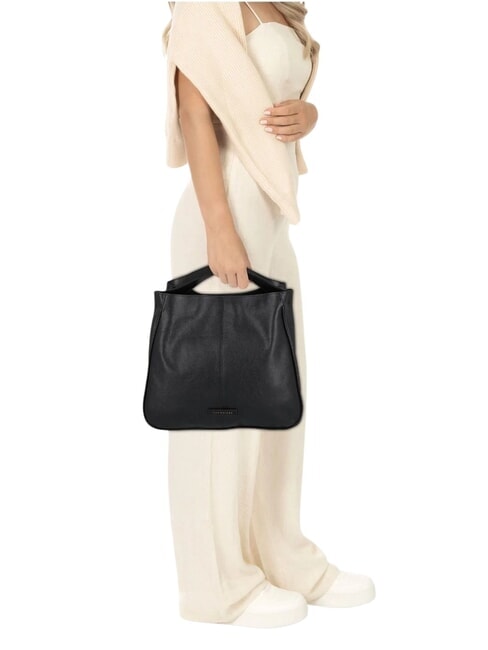 ELISABETTA Bolso de piel con bandolera Oro negro - Bolsos Mujer