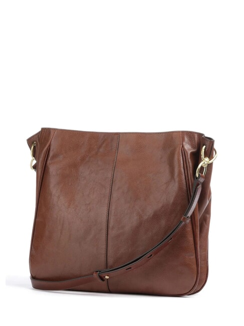 ELISABETTA Bolso de piel con bandolera BROWN - Bolsos Mujer