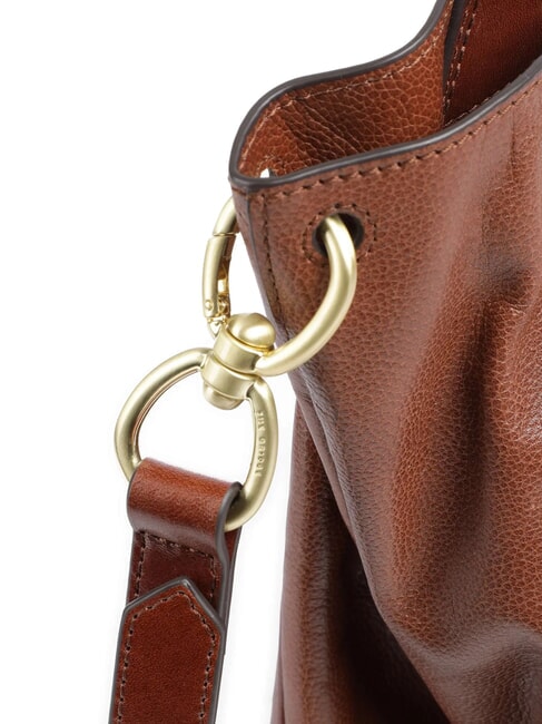 ELISABETTA Bolso de piel con bandolera BROWN - Bolsos Mujer