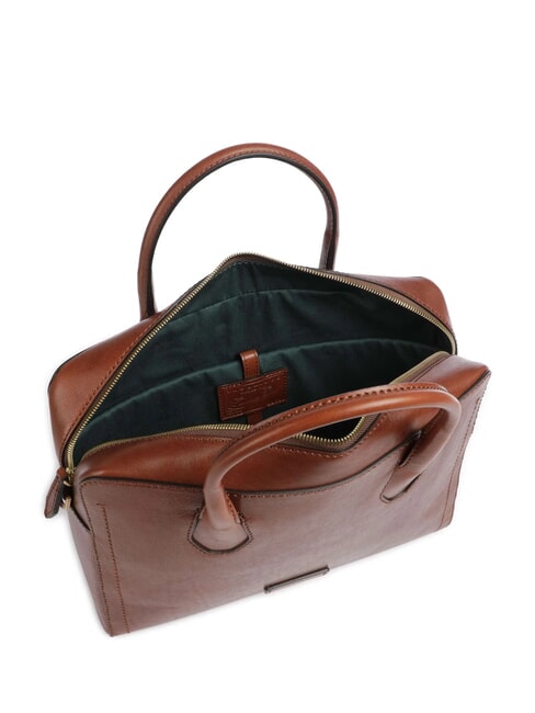 FIONA Malet&iacute;n de piel para port&aacute;til de 14" BROWN - Maletines de Trabajo