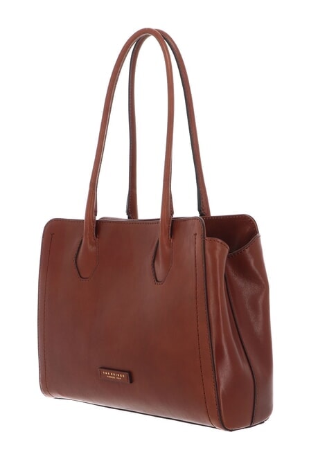 FIONA Bolsa de compras de cuero BROWN - Bolsos Mujer