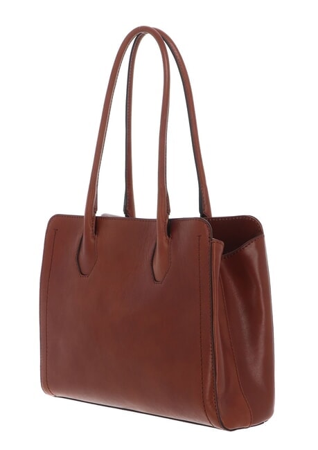 FIONA Bolsa de compras de cuero BROWN - Bolsos Mujer