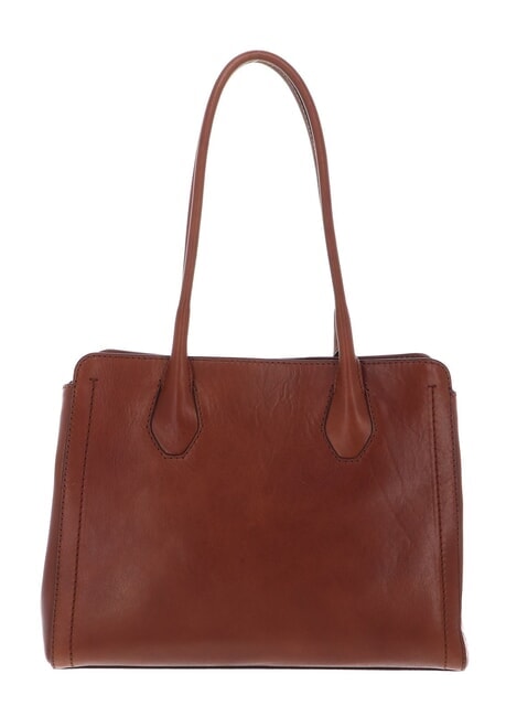 FIONA Bolsa de compras de cuero BROWN - Bolsos Mujer