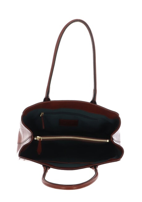 FIONA Bolsa de compras de cuero BROWN - Bolsos Mujer