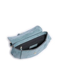 THE BRIDGE ERICA Bolso bandolera de piel con flecos cielo con oro - Bolsos Mujer - 5