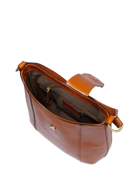 ERICA Bolso de cuero tipo cartera Cognac / Oro - Bolsos Mujer