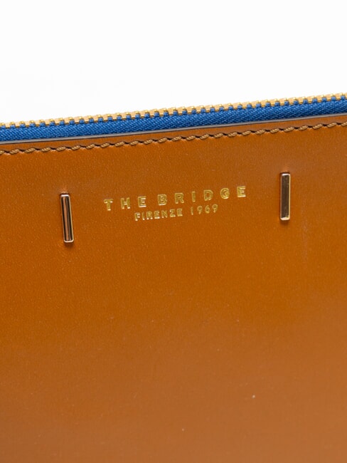 CHIARA Bolso de mano de piel Cognac / Oro - Bolsos Mujer