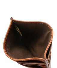 THE BRIDGE CESARE Tarjetero plano de cuero Marrón / Paladio - Carteras Hombre - 3