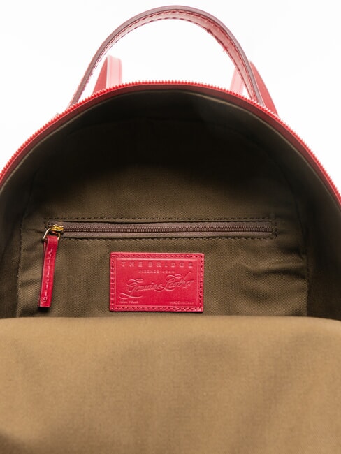 ELETTRA Mochila redonda de cuero baya abad. oro - Bolsos Mujer