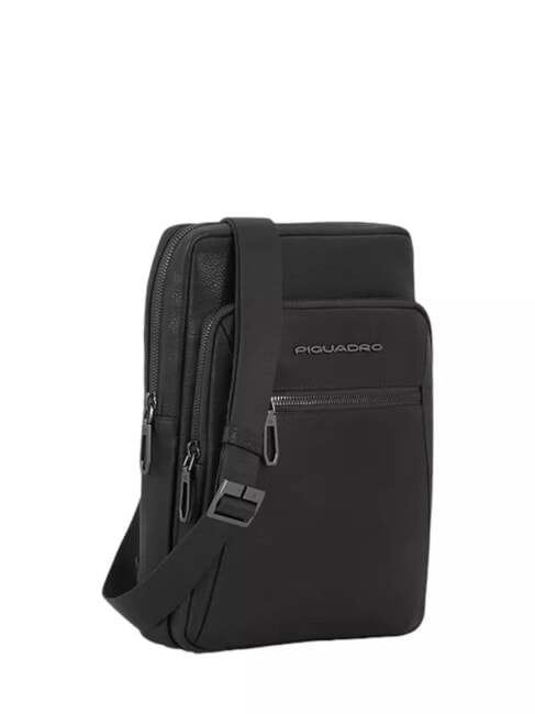 RHINO Bolso bandolera de piel para iPad de 11" negro - Bandoleras Hombre
