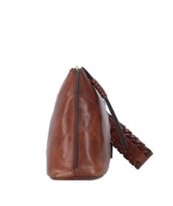 THE BRIDGE FEBE Belleza de cuero con trenzas BROWN - Neceser - 3