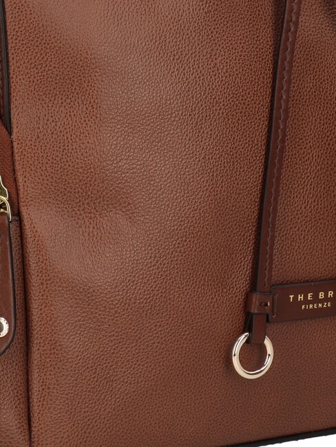 CARLOTTA Bolso hobo de piel con bolsillos BROWN - Bolsos Mujer