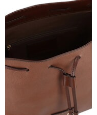 THE BRIDGE CARLOTTA Bolso hobo de piel con bolsillos BROWN - Bolsos Mujer - 5