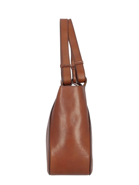 LUCIA Bolsa de compras de cuero BROWN - Bolsos Mujer