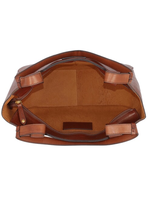 LUCIA Bolsa de compras de cuero BROWN - Bolsos Mujer