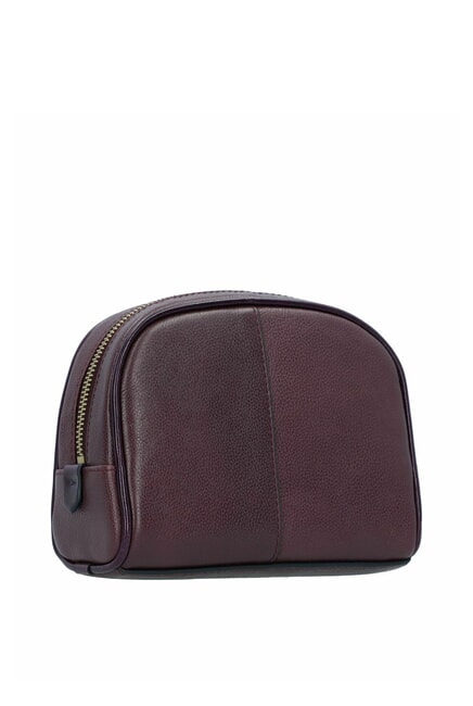 ELISABETTA Belleza de cuero mediana uva abad. oro - Neceser